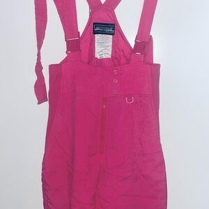 Vintage Pink Ladies' Bib Overalls Snowboarding ski